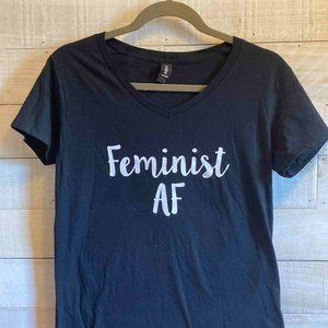 Feminist AF v-neck t-shirt